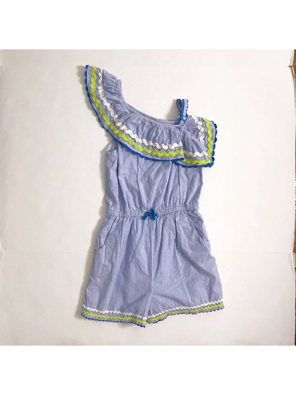 Mini Boden Girls One-Shoulder Romper, Size 11/12